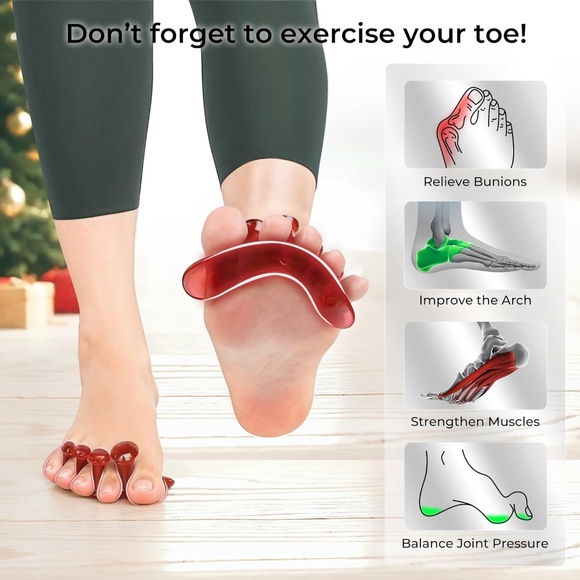 Tech Love Gel Toe Spacers Red Gem - Picture 3 of 8